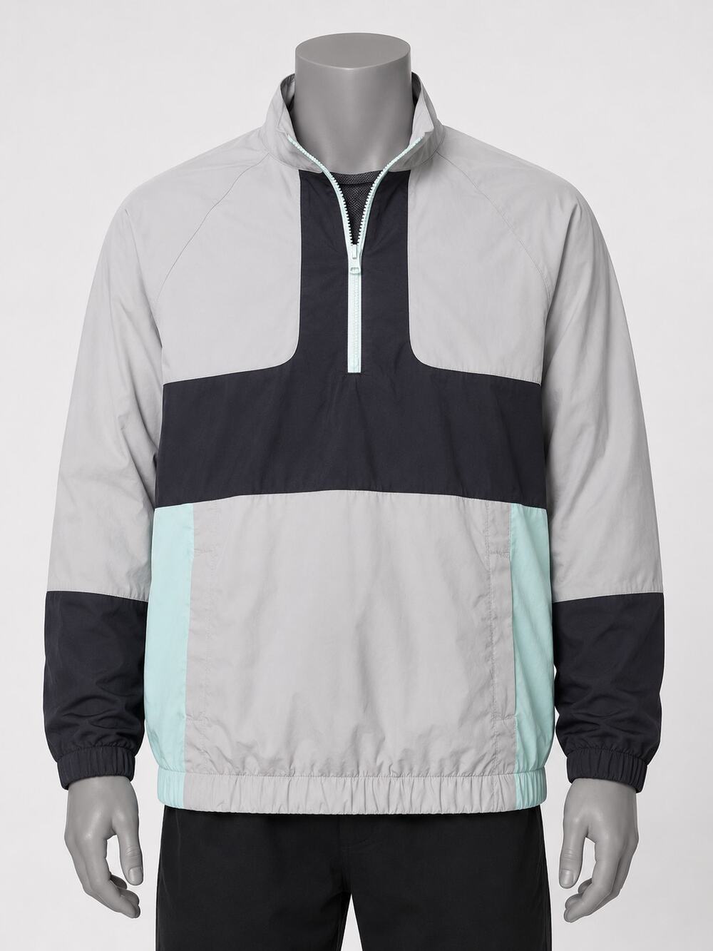 Colorblock Quarter Zip Windbreaker Womens L Mesh Lined NWOT Fall Athletic